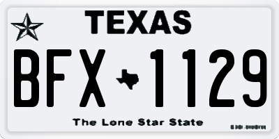 TX license plate BFX1129