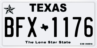 TX license plate BFX1176