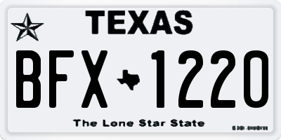 TX license plate BFX1220