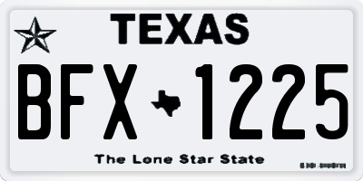 TX license plate BFX1225
