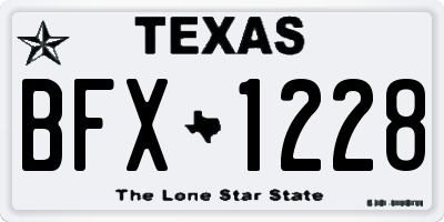 TX license plate BFX1228
