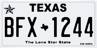 TX license plate BFX1244