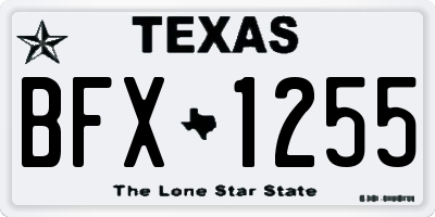 TX license plate BFX1255