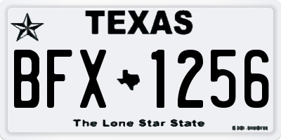 TX license plate BFX1256