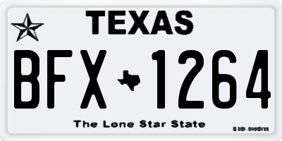 TX license plate BFX1264