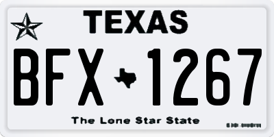 TX license plate BFX1267