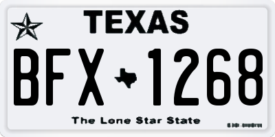 TX license plate BFX1268