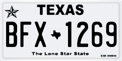 TX license plate BFX1269