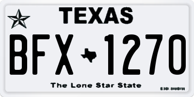TX license plate BFX1270