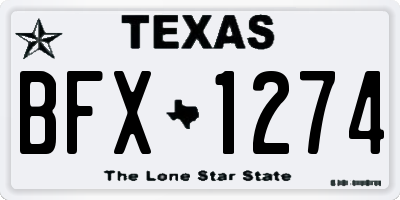 TX license plate BFX1274