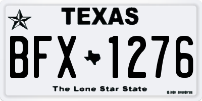 TX license plate BFX1276