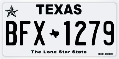 TX license plate BFX1279