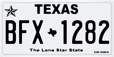 TX license plate BFX1282