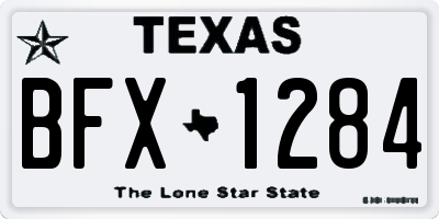 TX license plate BFX1284