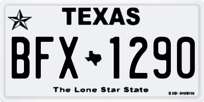 TX license plate BFX1290