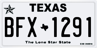 TX license plate BFX1291