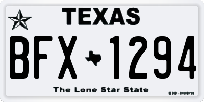 TX license plate BFX1294