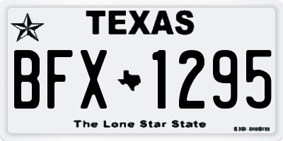 TX license plate BFX1295