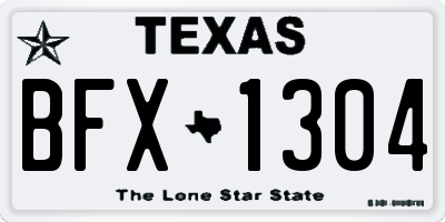 TX license plate BFX1304