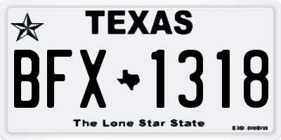 TX license plate BFX1318