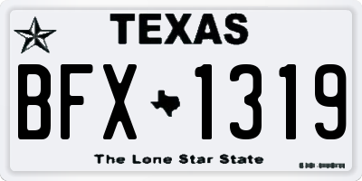 TX license plate BFX1319