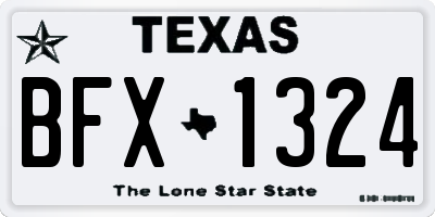 TX license plate BFX1324