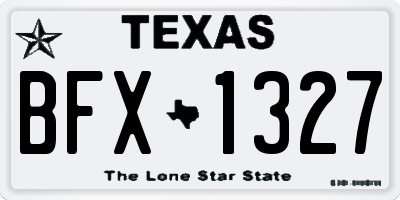 TX license plate BFX1327