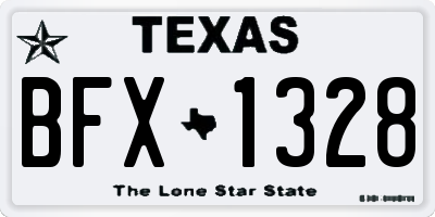 TX license plate BFX1328