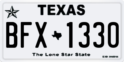 TX license plate BFX1330