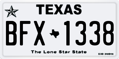 TX license plate BFX1338