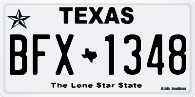 TX license plate BFX1348