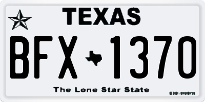 TX license plate BFX1370