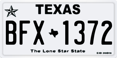 TX license plate BFX1372