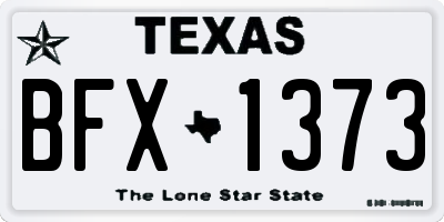 TX license plate BFX1373