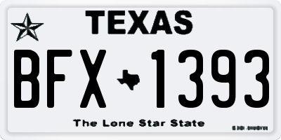 TX license plate BFX1393