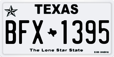 TX license plate BFX1395
