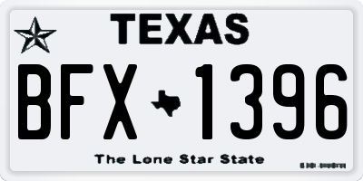 TX license plate BFX1396