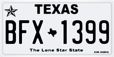 TX license plate BFX1399