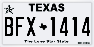 TX license plate BFX1414