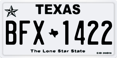 TX license plate BFX1422