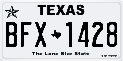 TX license plate BFX1428