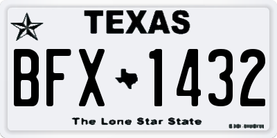 TX license plate BFX1432
