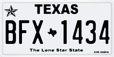 TX license plate BFX1434
