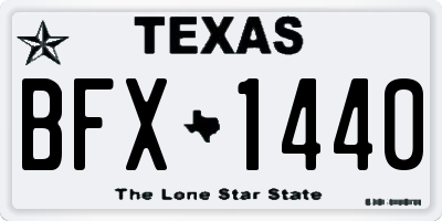 TX license plate BFX1440