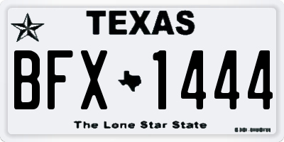 TX license plate BFX1444