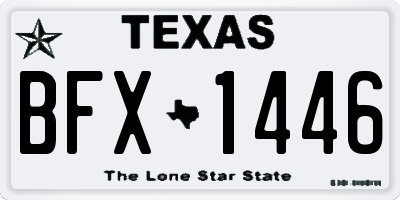 TX license plate BFX1446