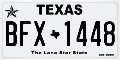 TX license plate BFX1448