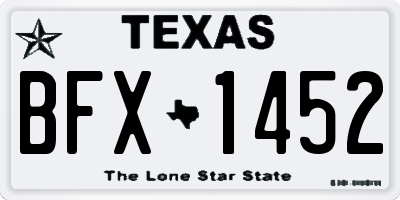 TX license plate BFX1452