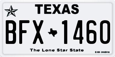 TX license plate BFX1460