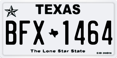 TX license plate BFX1464